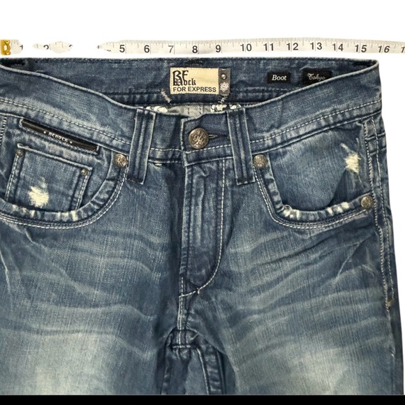 ReRock for Express Denim faded jeans 30X30 Tokyo bootcut men’s - Picture 4 of 7